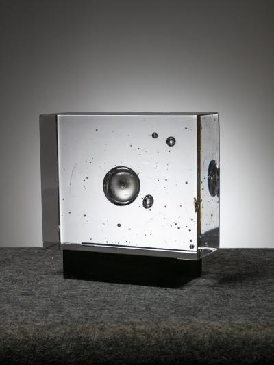 Sven Palmqvist Abstract Glass Sculpture by Sven Palmqvist for Orrefors
