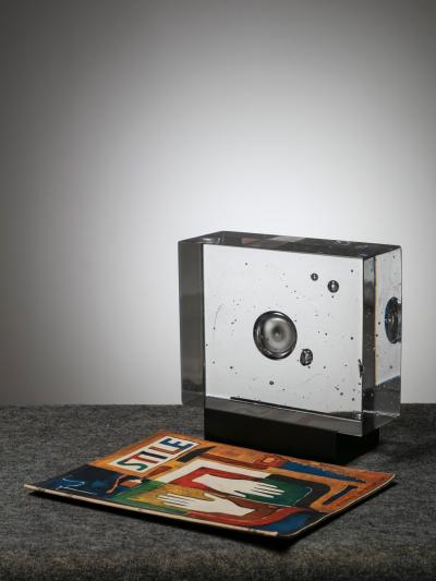 Sven Palmqvist Abstract Glass Sculpture by Sven Palmqvist for Orrefors