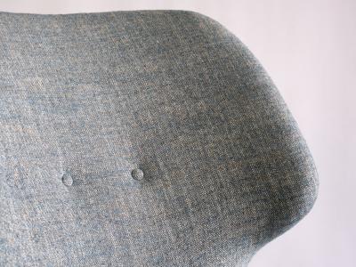 Sven Staaf Sven Staaf Easy Chair in Pierre Frey Linen and Elm Almgren Staaf Sweden 1953