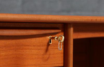 Svend A Madsen Teak Desk w Bookcase for Falster
