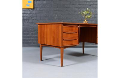 Svend A Madsen Teak Desk w Bookcase for Falster