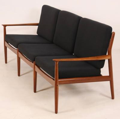 Svend Aage Eriksen Classic Scandinavian Modern Three Place Teak Sofa by Svend Aage Eriksen