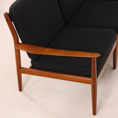 Svend Aage Eriksen Classic Scandinavian Modern Three Place Teak Sofa by Svend Aage Eriksen