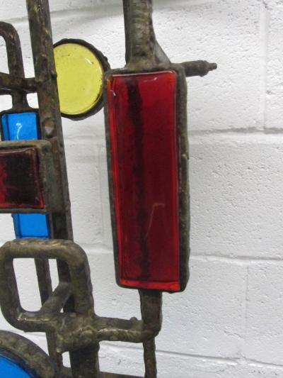 Svend Aage Holm S rensen Glass and Steel Lamp by Svend Aage Holm Sorensen
