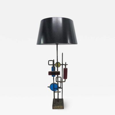 Svend Aage Holm S rensen Glass and Steel Lamp by Svend Aage Holm Sorensen