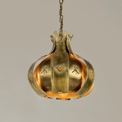 Svend Aage Holm S rensen Sorensen Danish 1960s brass Palm ceiling pendant by Svend Aage Holm S rensen