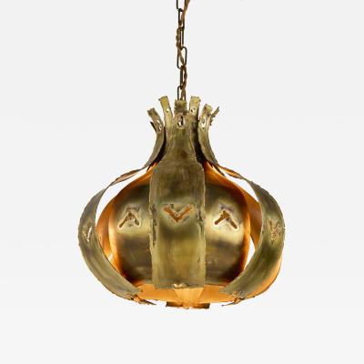 Svend Aage Holm S rensen Sorensen Danish 1960s brass Palm ceiling pendant by Svend Aage Holm S rensen