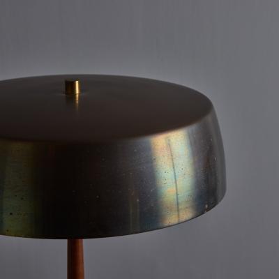 Svend Aage Holm Sorensen 1960s Svend Aage Holm Sorensen Model 4109 Brass and Wood Table Lamp