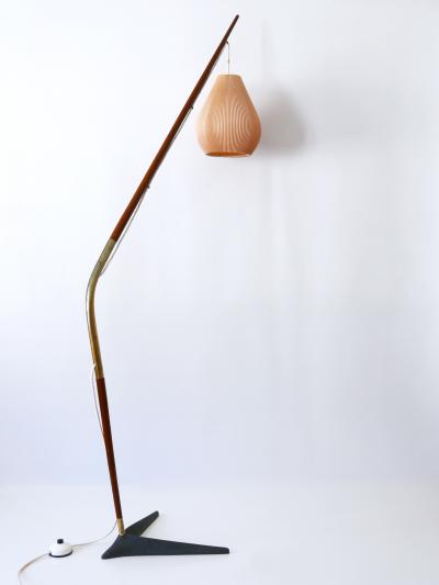 Svend Aage Holm Sorensen Exceptional Fishing Pole Floor Lamp by Svend Aage Holm S rensen Denmark 1950s
