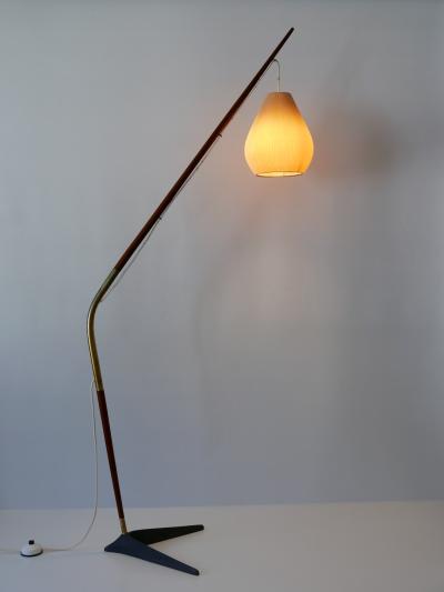 Svend Aage Holm Sorensen Exceptional Fishing Pole Floor Lamp by Svend Aage Holm S rensen Denmark 1950s