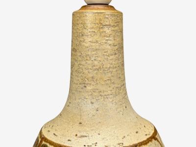 Svend Aage Jensen S holm Beige Ceramic Table Lamp Denmark 1970s