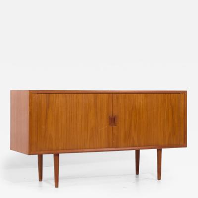Svend Aage Larsen Svend Aage Larsen Mid Century Danish Teak Tambour Door Credenza