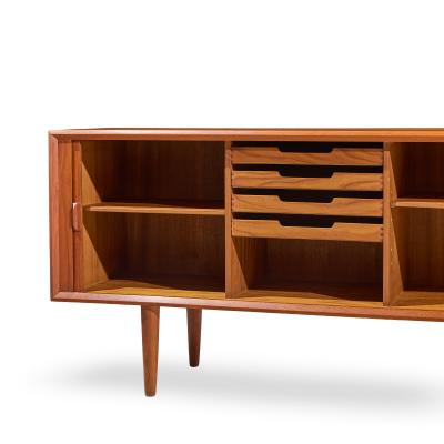 Svend Aage Larsen Svend Aage Larsen Mid Century Danish Teak Tambour Door Credenza