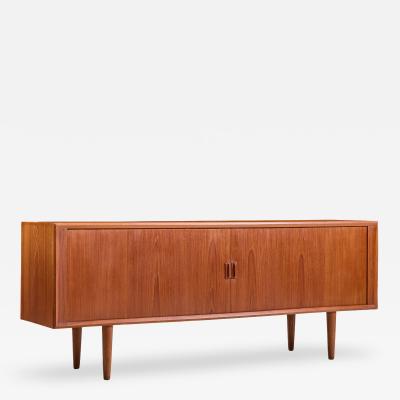 Svend Aage Larsen Svend Aage Larsen Mid Century Danish Teak Tambour Door Credenza