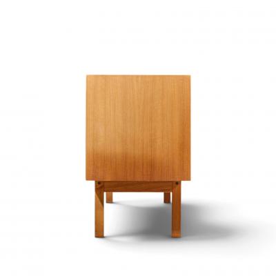 Svend Aage Larsen Svend Aage Larsen for Faarup M belfabrik Danish Teak Tambour Door Credenza