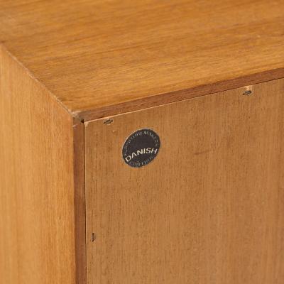 Svend Aage Larsen Svend Aage Larsen for Faarup M belfabrik Danish Teak Tambour Door Credenza