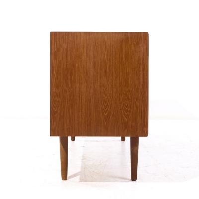 Svend Aage Larsen Svend Aage Larsen for Faarup M belfabrik MCM Danish Teak Tambour Door Credenza