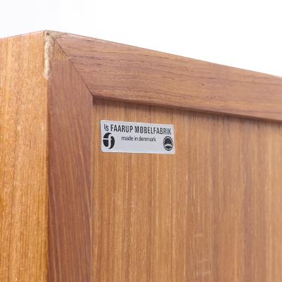 Svend Aage Larsen Svend Aage Larsen for Faarup M belfabrik MCM Danish Teak Tambour Door Credenza