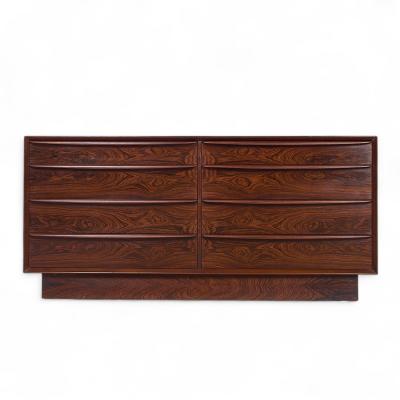 Svend Aage Larsen Svend Larsen for Falster Mid Century Danish Rosewood 8 Drawer Dresser