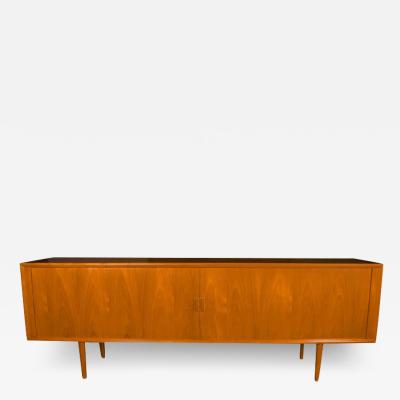 Svend Aage Larsen Tambour Door Credenza Sideboard Svend A Larsen Danish Modern Teak