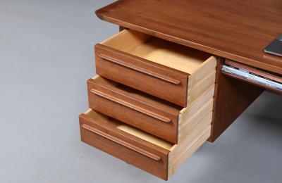 Svend Aage Madsen Svend A Madsen Executive Walnut Desk w Bookcase for H P Hansen