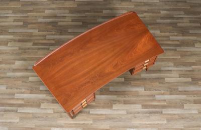 Svend Aage Madsen Svend A Madsen Teak Cane Desk w Bookcase for Sigurd Hansen