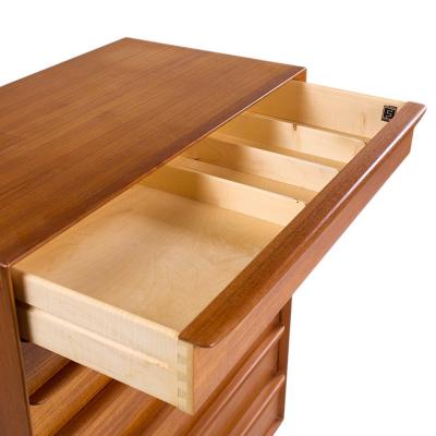 Svend Aage Madsen Svend A Madsen for Falster Mid Century Danish Teak Highboy Dresser