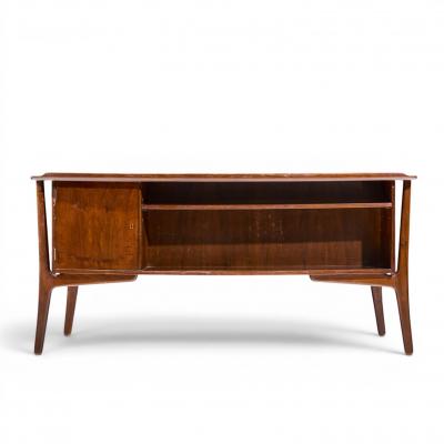 Svend Aage Madsen Svend Madsen Mid Century Danish Teak Curved Desk
