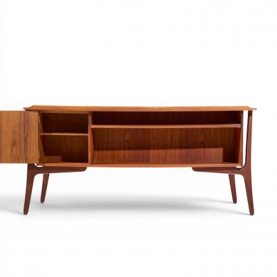 Svend Aage Madsen Svend Madsen Mid Century Danish Teak Curved Desk