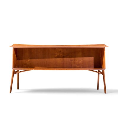 Svend Aage Madsen Svend Madsen Mid Century Danish Teak Curved Desk