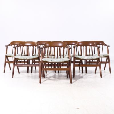 Svend Aage Madsen Svend Madsen Style Mid Century Danish Teak Dining Chairs Set of 8