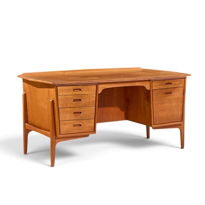 Svend Aage Madsen Svend Madsen for Sigurd Hansen Mid Century Danish Teak Desk