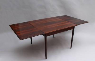 Svend Erik Jensens Mobelfabrik Danish 1960s Square Rosewood Extendable Table by Svend E Jensens Mobelfabrik