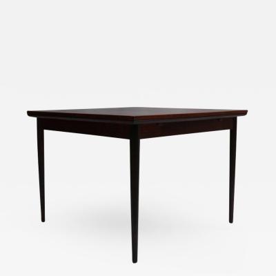 Svend Erik Jensens Mobelfabrik Danish 1960s Square Rosewood Extendable Table by Svend E Jensens Mobelfabrik