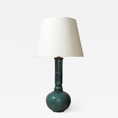 Svend Hammersh i Hammershoj Table lamp with long neck in teal black by Svend Hammersh i