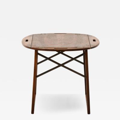 Svend Langkilde Butlers Tray Table in Rosewood and Brass by Svend Langkilde 1950s