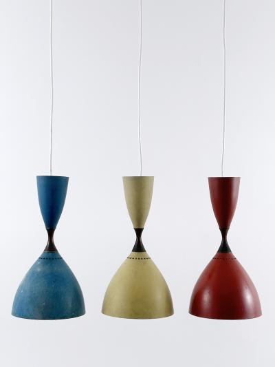 Svend Middelboe Set of Three Diabolo Pendant Lamps by Svend Middelboe for Nordisk Solar 1958