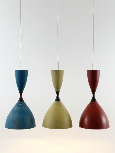 Svend Middelboe Set of Three Diabolo Pendant Lamps by Svend Middelboe for Nordisk Solar 1958
