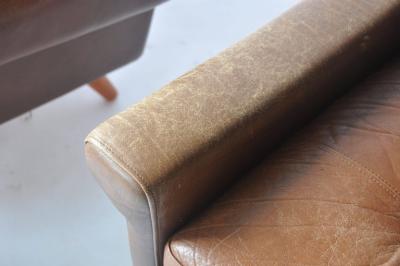 Svend Skipper Pair of Svend Skipper Leather Lounge Chairs