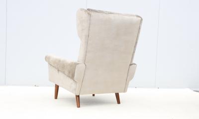 Svend Skipper Svend Skipper High Back Lounge Chairs In Barbara Barry Couture Fabric