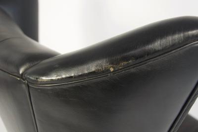 Svend Skipper Svend Skipper Leather Lounge Chair and Ottoman