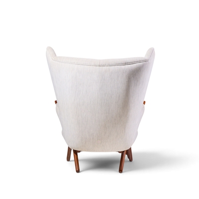 Svend Skipper Svend Skipper Model 91 Mid Century Papa Bear Wingback Lounge Chair with Ottoman