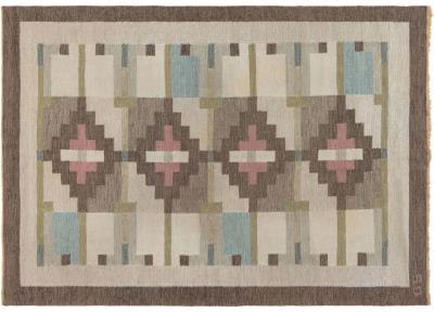 Sverker Greuholm SWEDISH FLAT WOVEN RUG BY SVEKER GREUHOLM