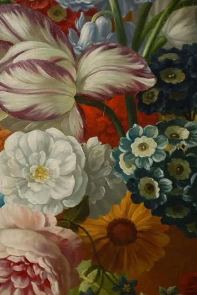 Swedish 1780s Floral Painting in the Manner of Paulus Theodorus van Brussel