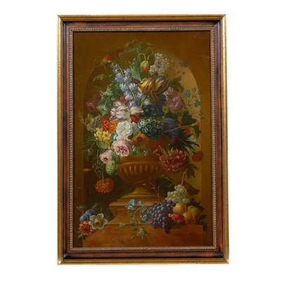 Swedish 1780s Floral Painting in the Manner of Paulus Theodorus van Brussel