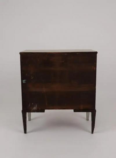 Swedish 1820s Gustavian Style Gray Painted Chest with Carved Semi Columns