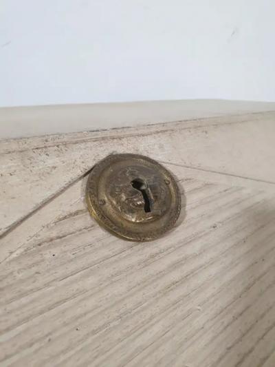 Swedish 1820s Late Gustavian Period Painted Slant Front Desk with Five Drawers