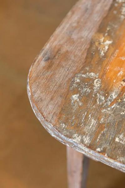Swedish 1820s Side Table with Carved Drawer and Tapered Legs