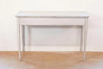 Swedish 1890s Painted Wood Console Table with Three Drawers and Tapered Legs