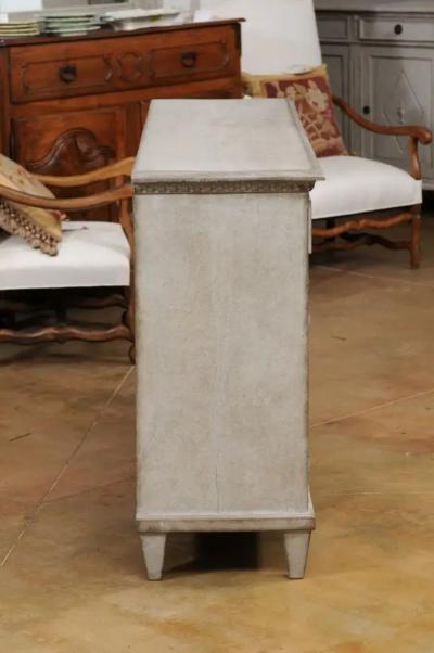 Swedish 1890s Painted Wood Sideboard with Three Drawers over Three Doors